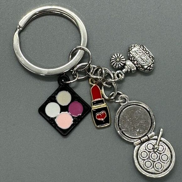 BAG CHARM Makeup Lipstick Compact Silver - Picture 4 of 6